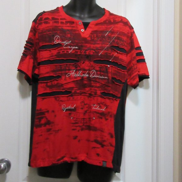 Mens Red /Black Oxygen Tshirt Size Large - Picture 1 of 5
